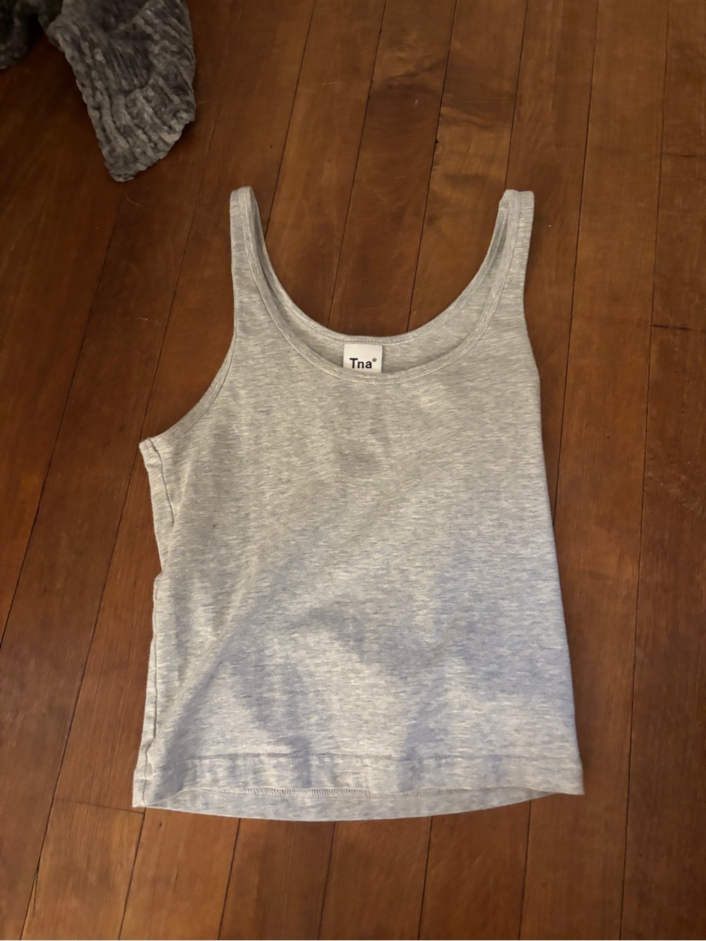 TNA Light Gray Scoop Neck Tank Top